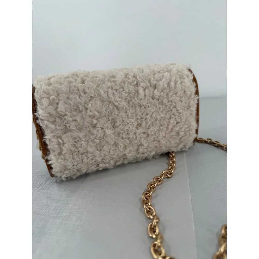House of Want How We Browse Sherpa Crossbody Bag Vegan Leather NEW